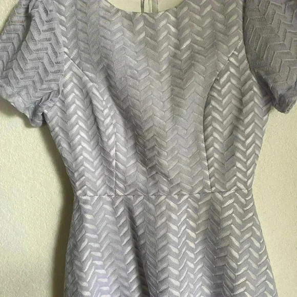 Elliatt Evoke Tulip Chevron Herringbone Lace Lilac Structured Mini Dress S - Picture 6 of 14